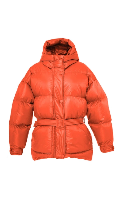 Ienki Ienki Michelin Belted Puffer Jacket In Orange
