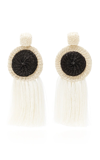 Johanna Ortiz Women's M'o Exclusive Opium War Fringe Earrings In Black,white