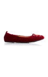 Charlotte Olympia Kitty Ballerina Flat In Red