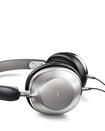 Shinola Men's Leather Over-ear Headphones, Black/silver