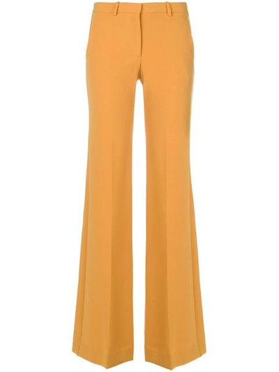 Theory Wide-leg Trousers - Yellow In Yellow