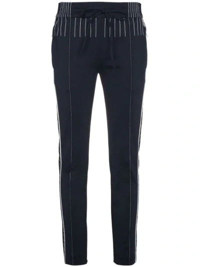 Valentino Track Trousers With Contrasting Stitch In Blue