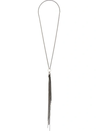 Ann Demeulemeester Chain Tassel Necklace In Metallic