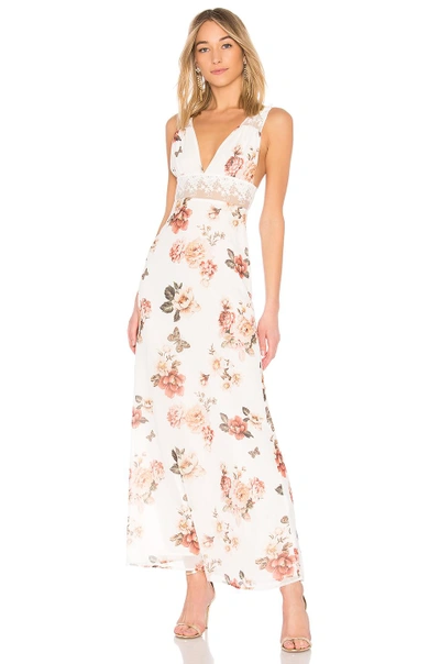 Majorelle Maggie Dress In White Zinnia