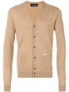 Dsquared2 Button Front Cardigan In Neutrals