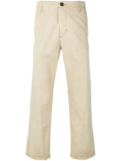 Gucci Cropped Chino Trousers In Neutrals