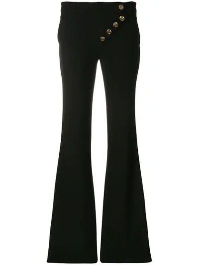 Chloé Mid-rise Flared Cady Trousers In Black