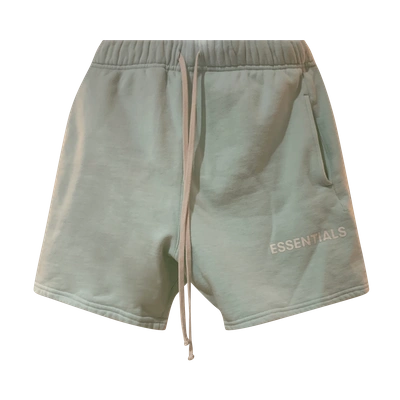 Pre-owned Essentials Fear Of God  Graphic Sweat Shorts 'mint' In Blue