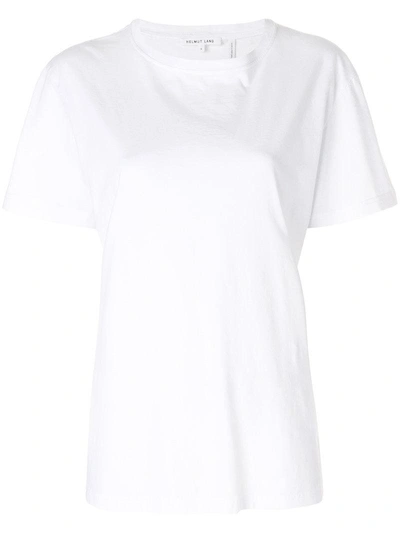 Helmut Lang White Ring Cotton Logo Limited Edition T-shirt