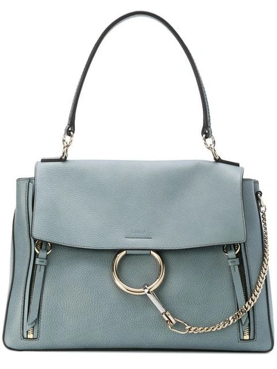 Chloé Medium Faye Day Bag In Blue