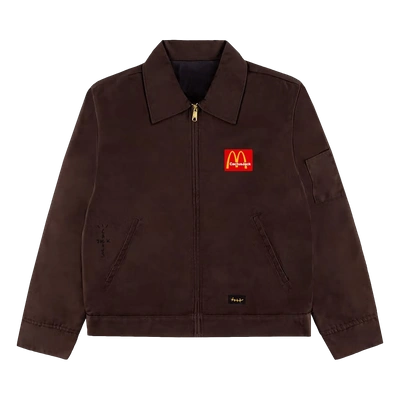 Pre-owned Cactus Jack By Travis Scott X Mcdonald's Billions Served Work Jacket 'brown'