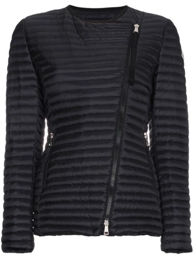 Moncler Down Jacket With Asymmetric Zip In Black