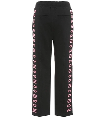 Mcq By Alexander Mcqueen Embroidered Cotton Sweatpants In Black