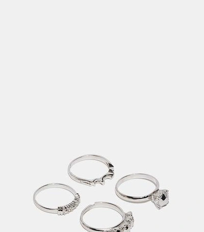 Lauren Klassen Women's Silver Flea Market Ring Set From Ss15 In Silver In Grey