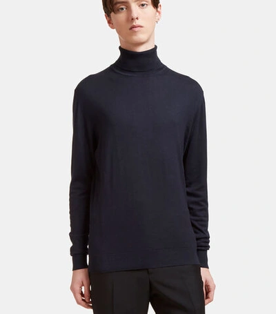 Aiezen Ribbed Roll Neck Sweater Male Navymale