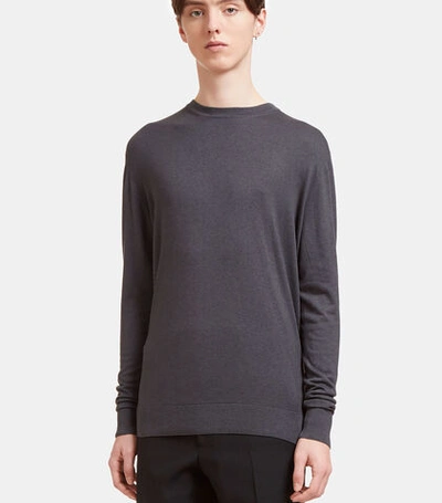 Aiezen Crew Neck Long Sleeved Top Male Greymale