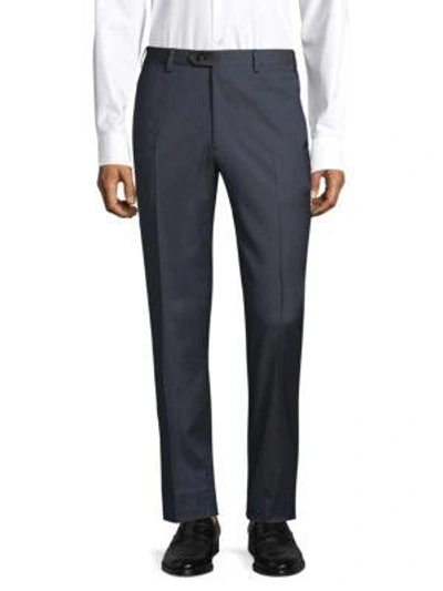 Brioni Men's Regular-fit Classic Wool Trousers In Navy