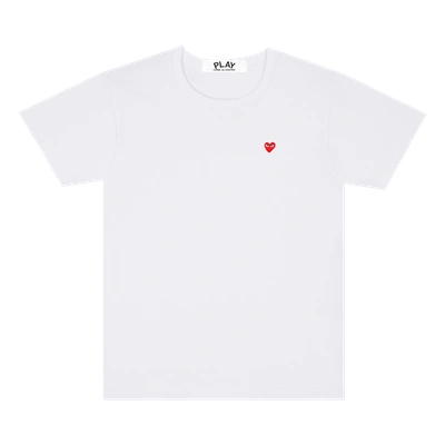 Pre-owned Comme Des Garçons Play Small Heart T-shirt 'white'