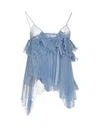 Rochas Silk Top In Sky Blue