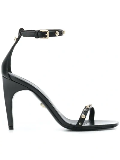 Versace Stud Detail Sandals In Black
