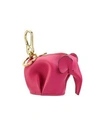 Loewe Elephant Leather Coin Purse In Fuchsia