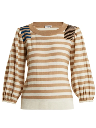 Sonia Rykiel Striped-intarsia Wool Sweater In Multi