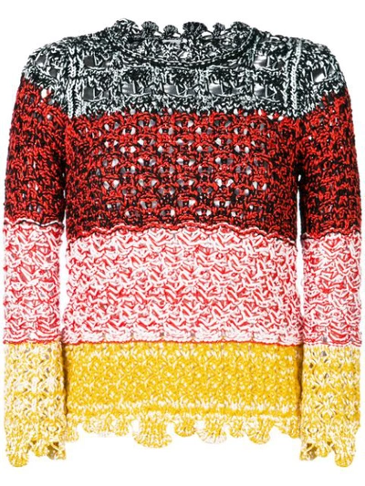 Sonia Rykiel Colour-block Textured-knit Sweater In Multi