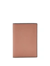 Valextra Grained-leather Passport Holder In Pink