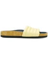 Isabel Marant Hellea Quilted-leather Slides In Light Yellow