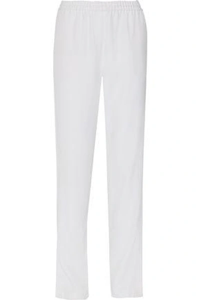 Givenchy Woman Silk-crepe Straight-leg Pants White