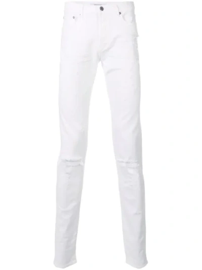 Givenchy Rico-fit Destroyed Denim Jeans In White