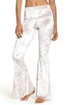 Onzie Flare Leg Yoga Pants In Mist Crushed Velvet