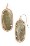 Kendra Scott Elle Drop Earrings In Pyrite/ Rose Gold