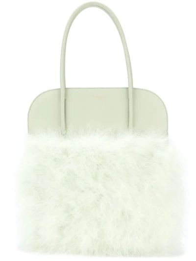 Nina Ricci Panelled Fluffy Tote In Green