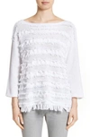 Fabiana Filippi Fringed Knitted Top In White