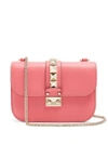 Valentino Garavani Lock Small Leather Shoulder Bag In Pink