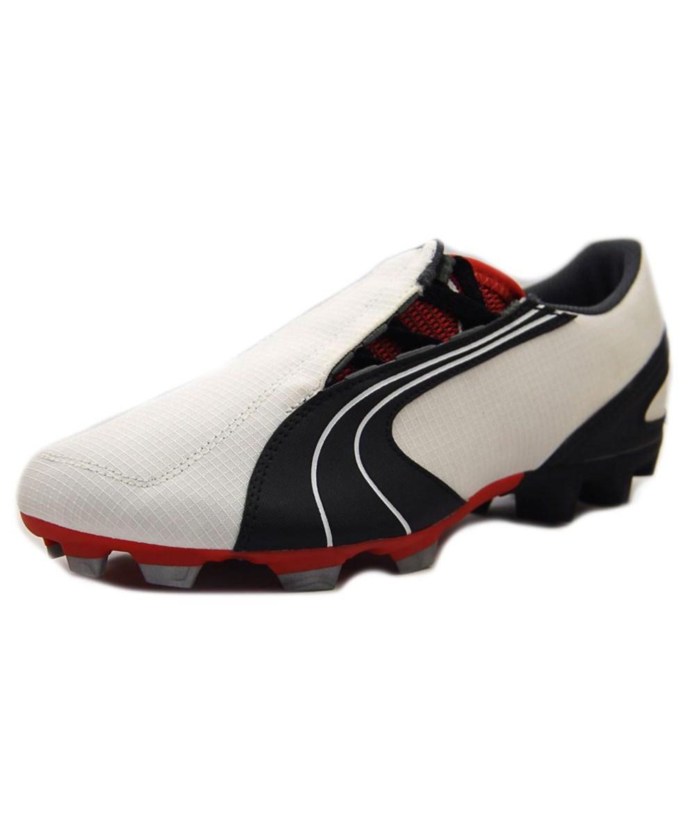 white puma cleats