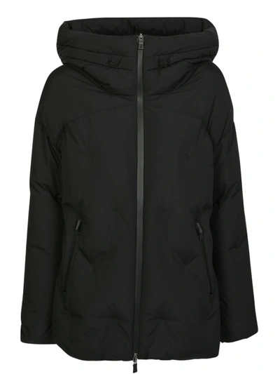 Herno Laminar Padded Vest With Hood In Black