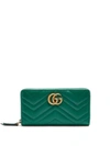 Gucci Gg Marmont Quilted-leather Wallet In Colour: Emerald-green