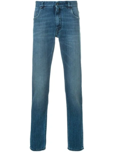 Fendi Slim-fit Straight-leg Jeans In Blue
