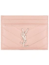 Saint Laurent Loulou Credit Card Case In Pink
