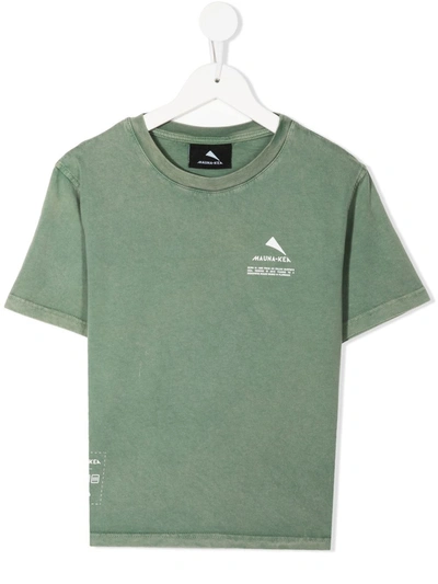 Mauna Kea Kids' Logo Print Cotton T-shirt In Green