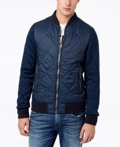 Superdry Men's Storm Mountain Quilted Bomber Jacket In Ink Heather |  ModeSens