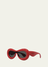 Loewe Oversized Cat-eye Acetate Sunglasses In Red