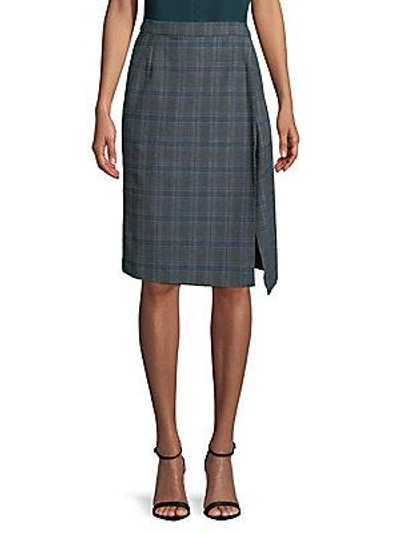 Vetements Plaid Pencil Skirt In Grey Check
