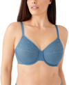 Wacoal Visual Effects Minimizer Bra 857210, Up To I Cup In Bluestone