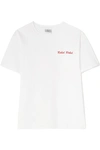 Double Trouble Gang Heartbreaker Embroidered Cotton-jersey T-shirt In White