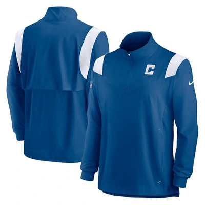 Nike Men's Repel Coach (nfl Indianapolis Colts) 1/4-zip Jacket In Royal