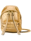 Moschino Gold Backpack Leather Shoulder Bag In Metallic