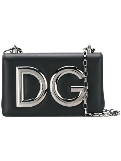 Dolce & Gabbana Dg Girls Shoulder Bag In Nappa Leather In Black